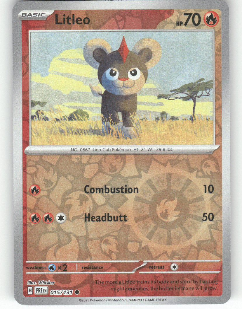 Litleo Reverse Holo Common SV: Prismatic Evolutions 015/131 NM