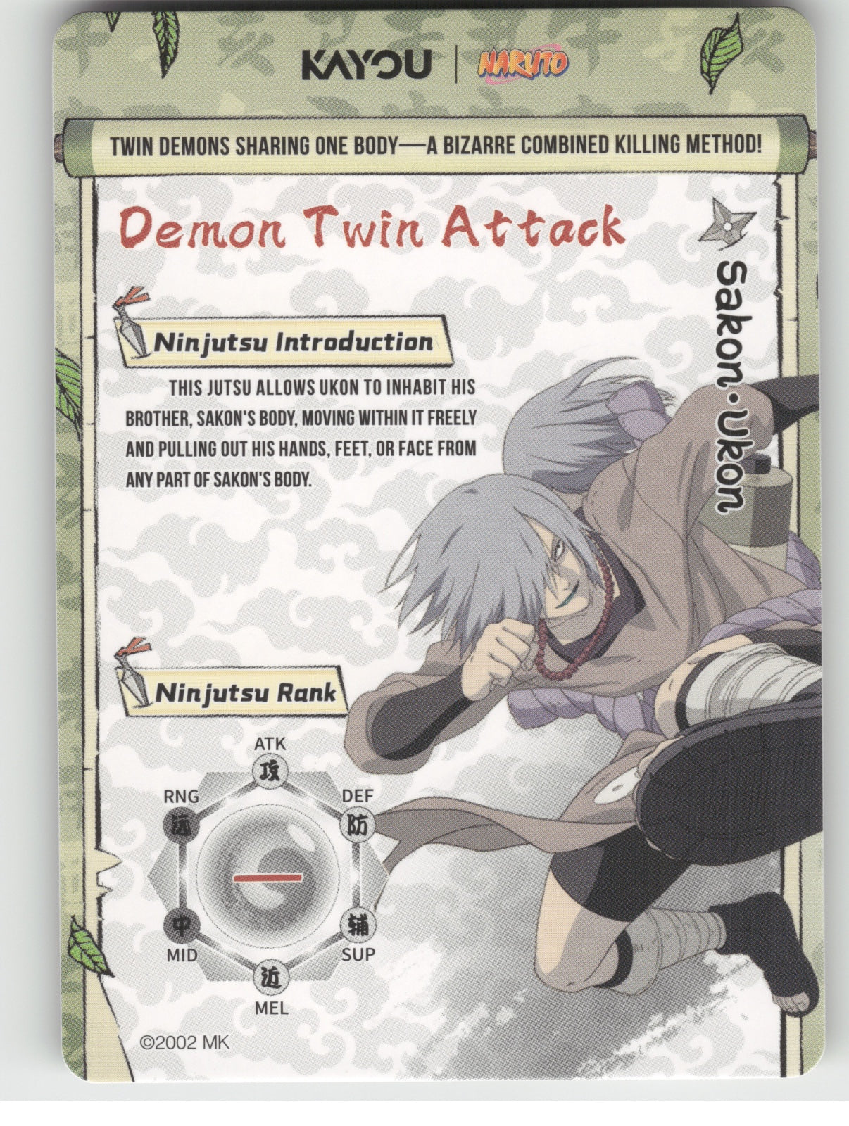 Sakon Ukon Base SSR Earth Scroll Series 2 012L3 NM back