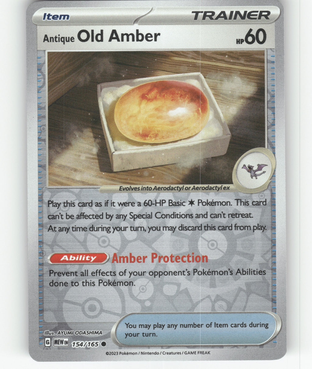 Antique Old Amber Reverse Holo Common SV: Scarlet & Violet 151 154/165 NM