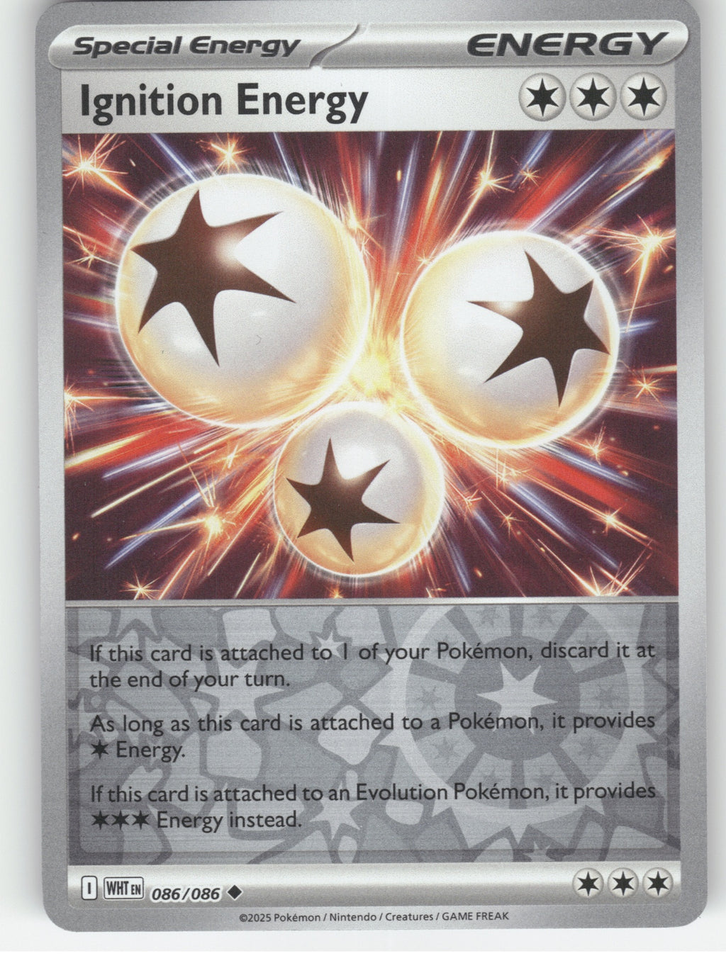 Ignition Energy Reverse Holo Uncommon SV: White Flare 086/086 NM