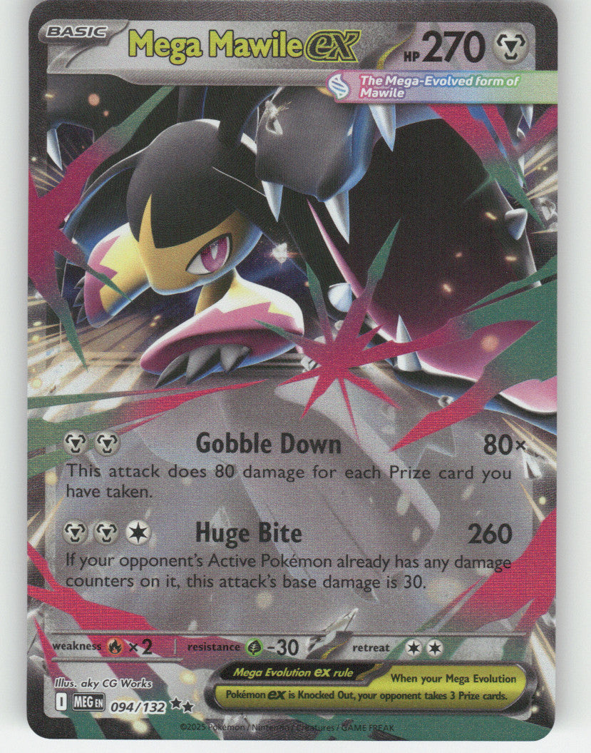 Mega Mawile ex Holo Double Rare ME01: Mega Evolution 094/132 NM