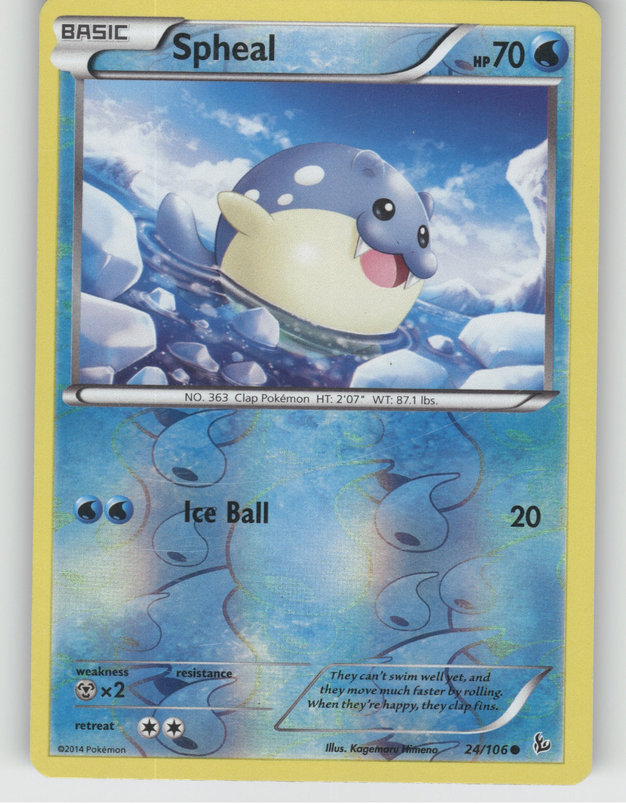 Spheal Reverse Holo Common XY - Flashfire 24/106 NM