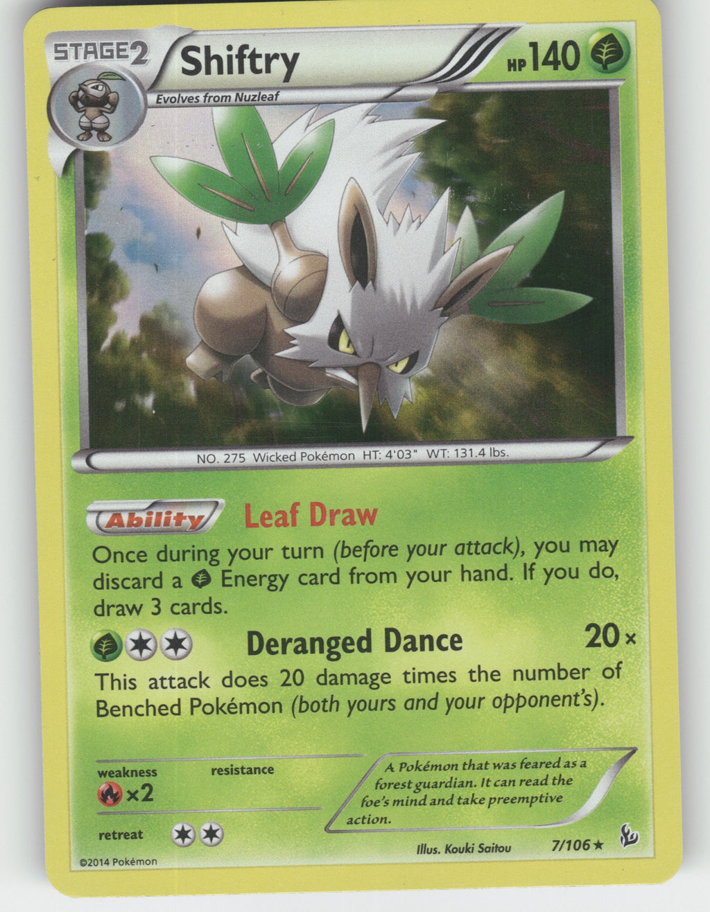 Shiftry Holo Rare XY - Flashfire 7/106 NM