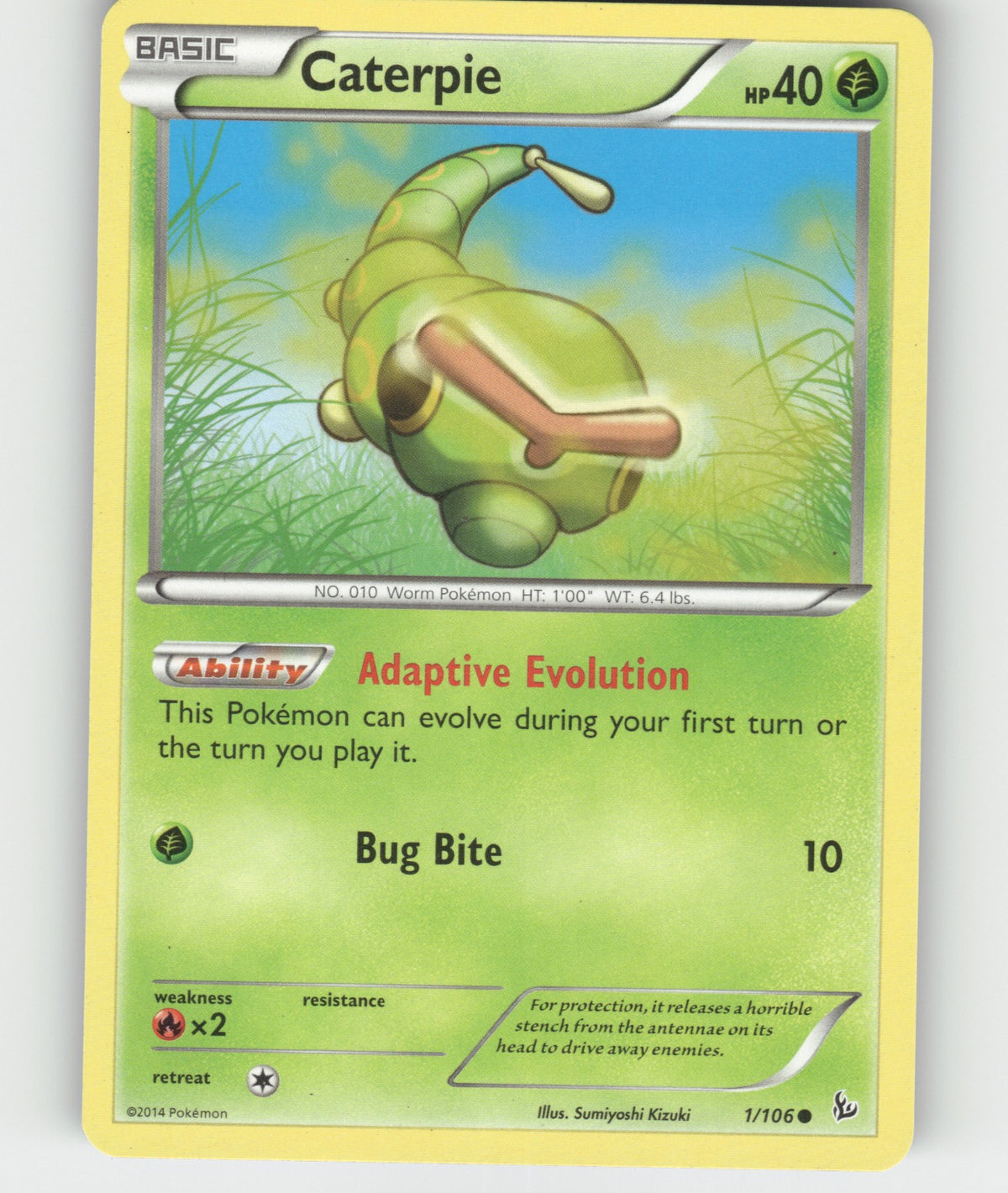 Caterpie Common XY - Flashfire 1/106 NM