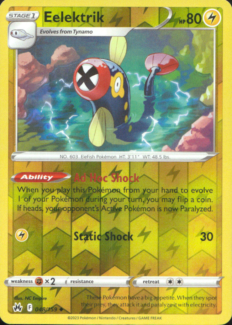 Eelektrik Reverse Holo Uncommon SWSH: Crown Zenith 048/159 NM