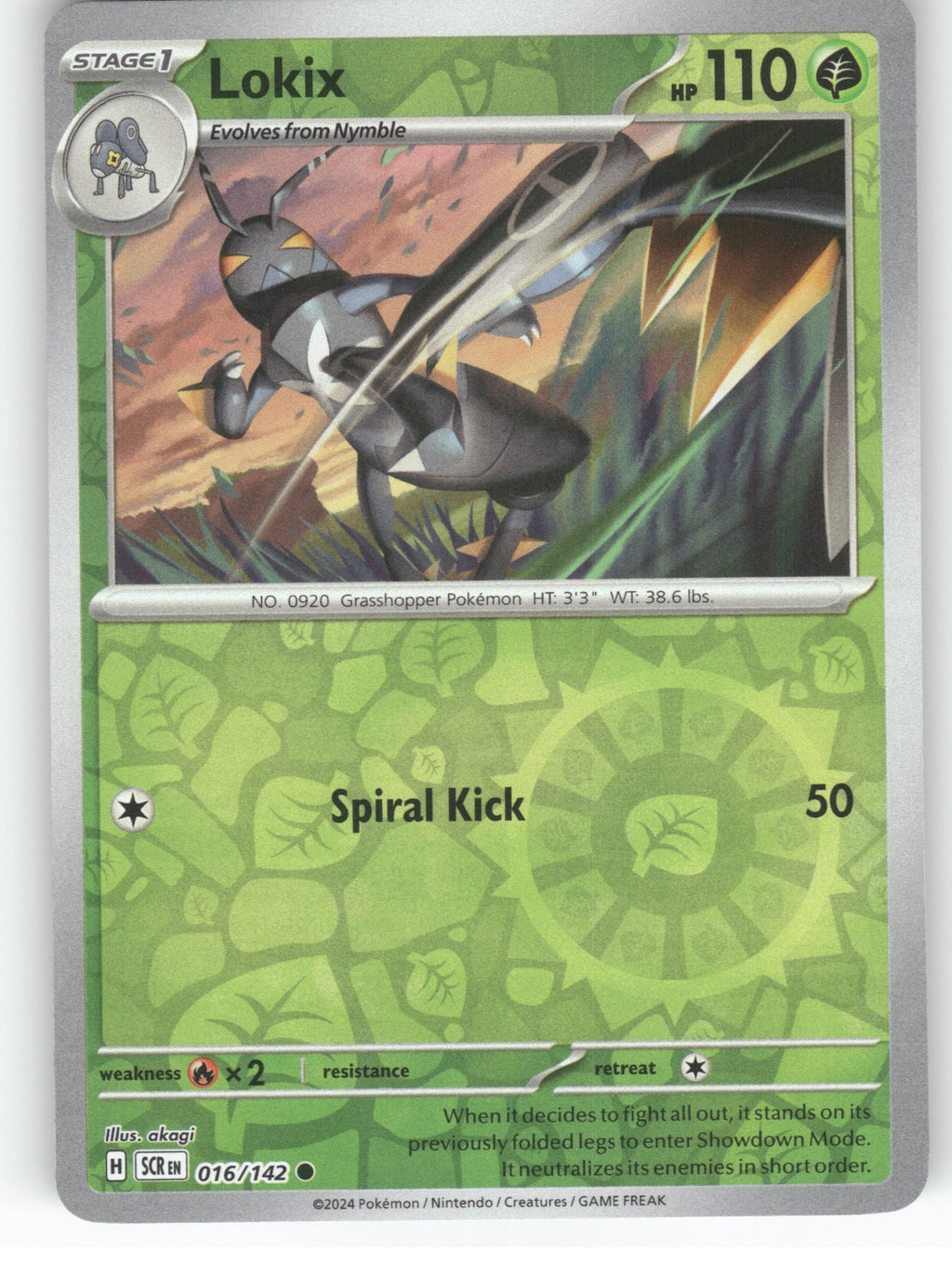 Lokix Reverse Holo Common SV07: Stellar Crown 016/142 NM
