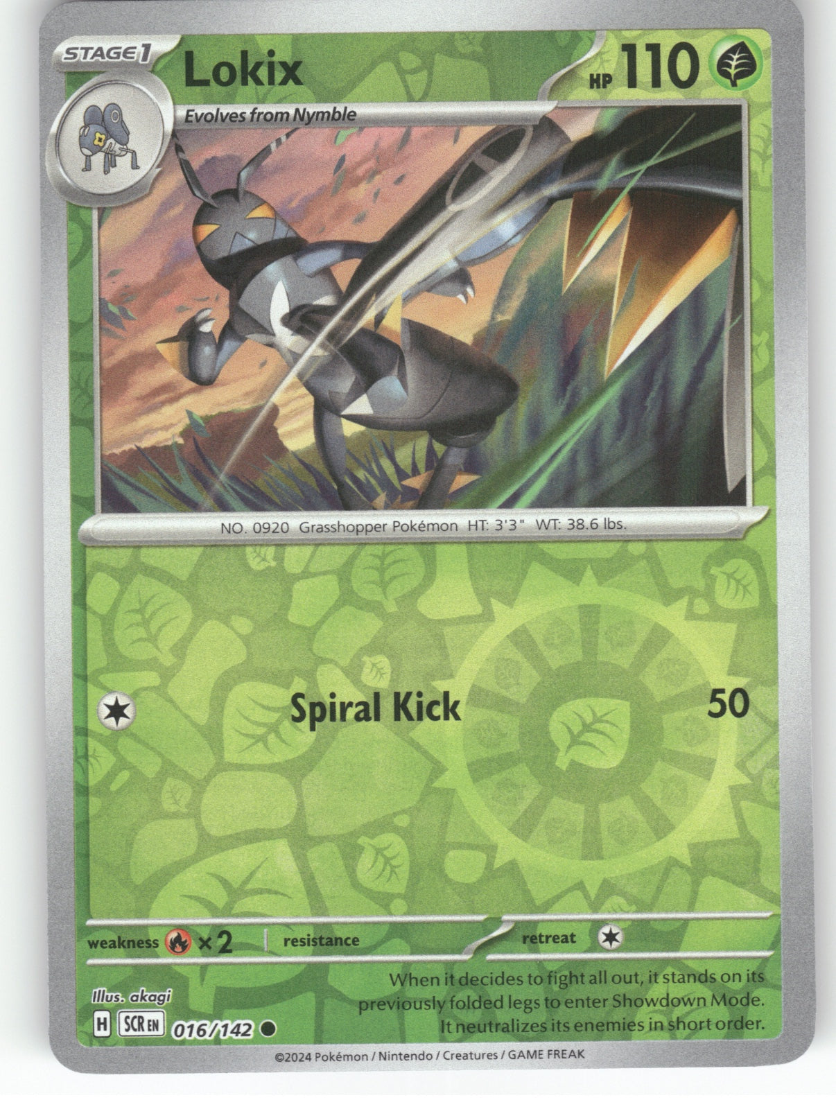 Lokix Reverse Holo Common SV07: Stellar Crown 016/142 NM
