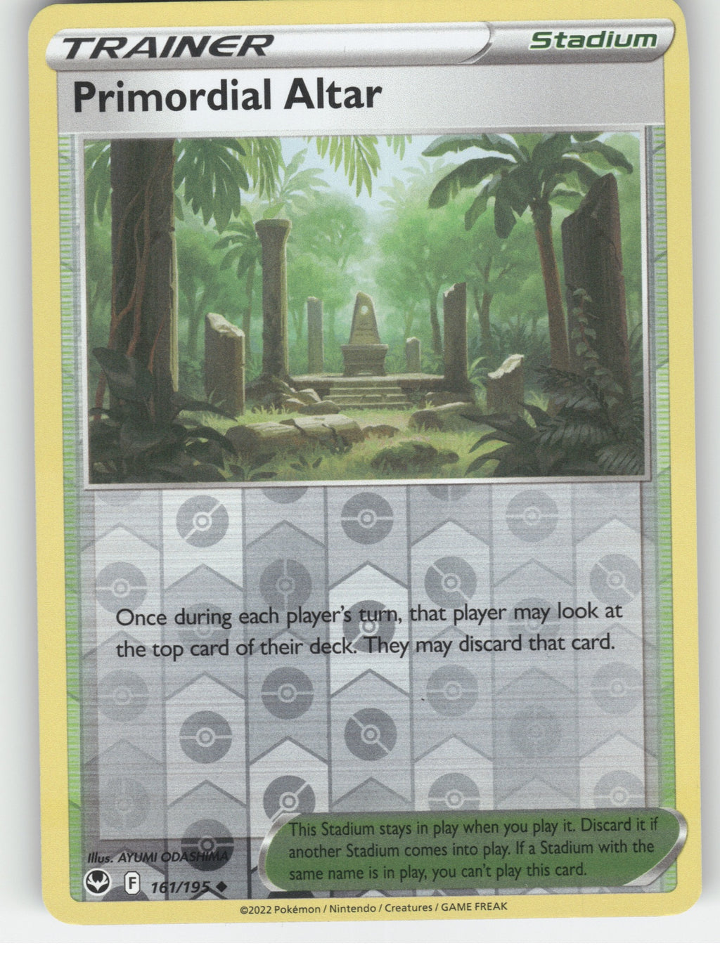 Primordial Altar Reverse Holo Uncommon SWSH12: Silver Tempest 161/195 NM