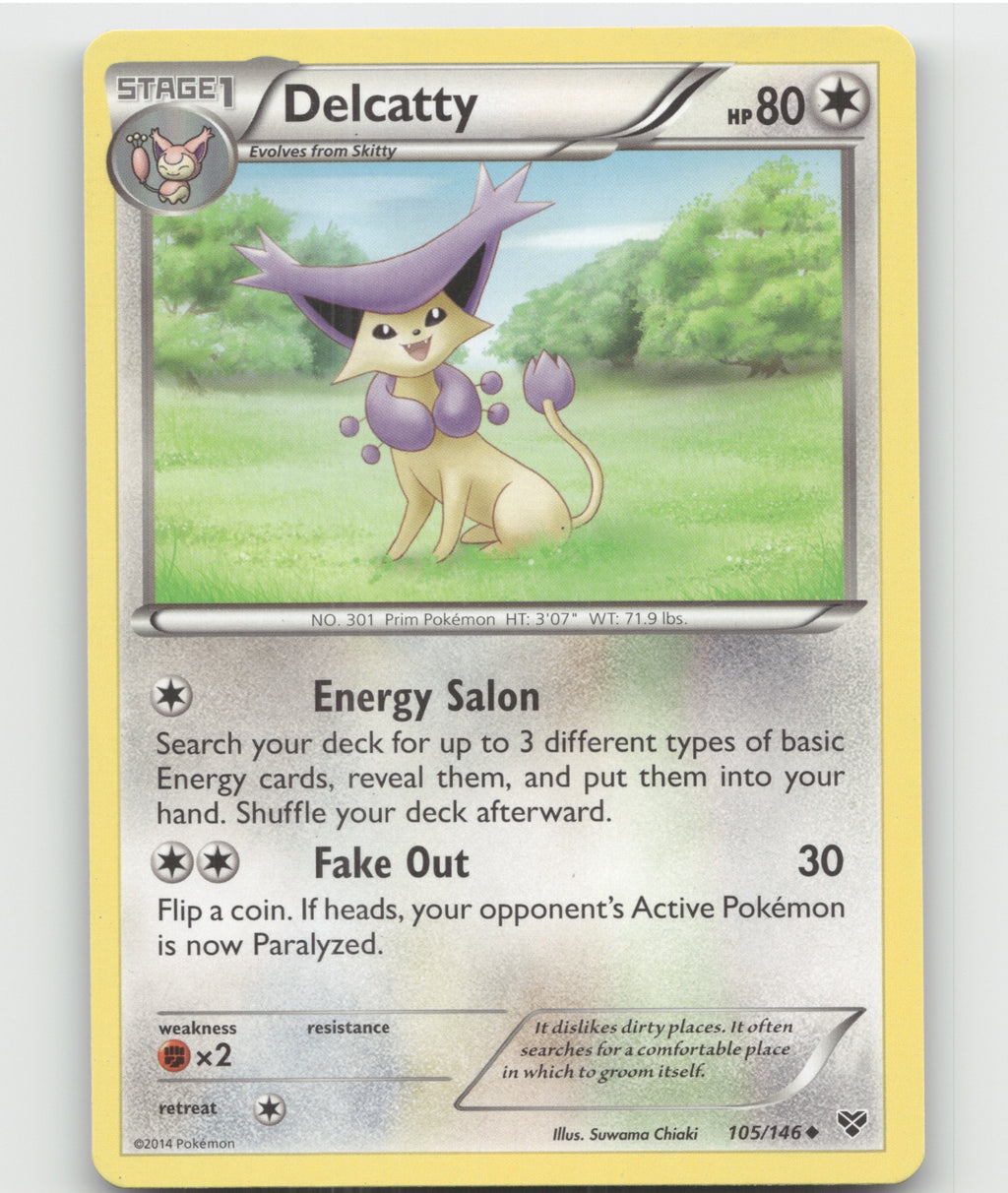 Delcatty Uncommon XY Base Set 105/146 LP