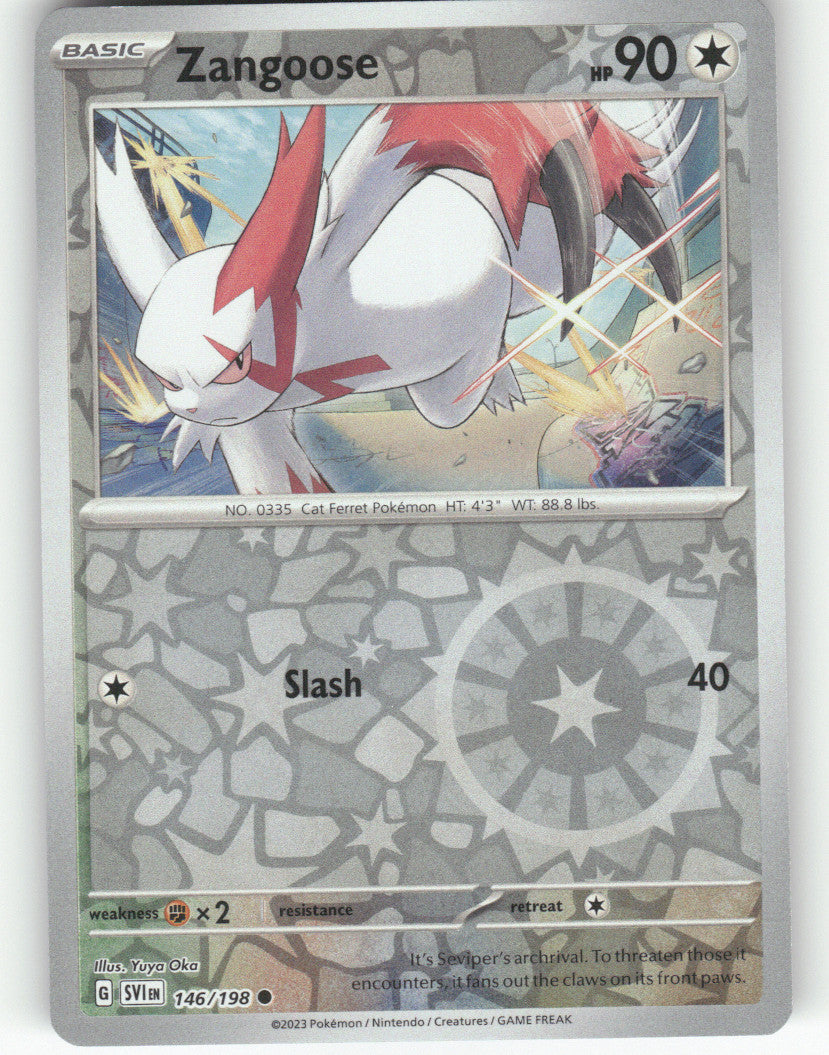 Zangoose Reverse Holo Common SV01: Scarlet & Violet Base Set 146/198 NM