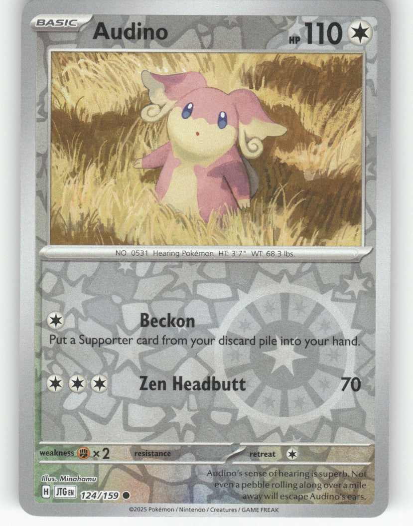 Audino Reverse Holo Common SV09: Journey Together 124/159 NM