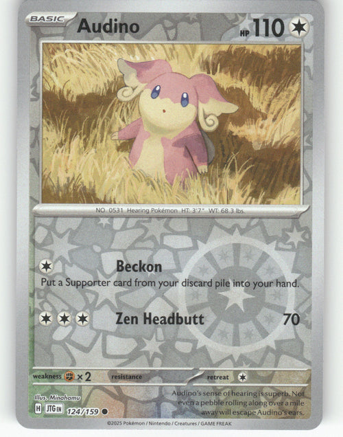 Audino Reverse Holo Common SV09: Journey Together 124/159 NM