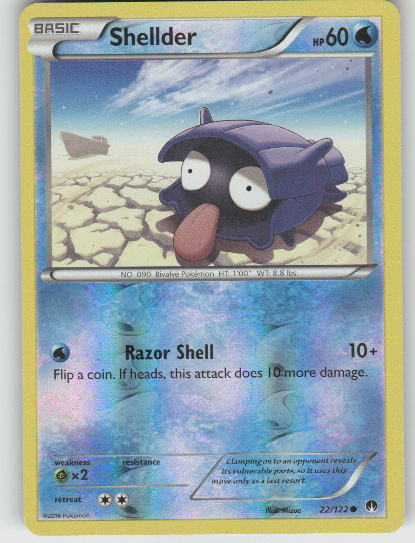 Shellder (22) Reverse Holo Common XY - BREAKpoint 22/122 NM