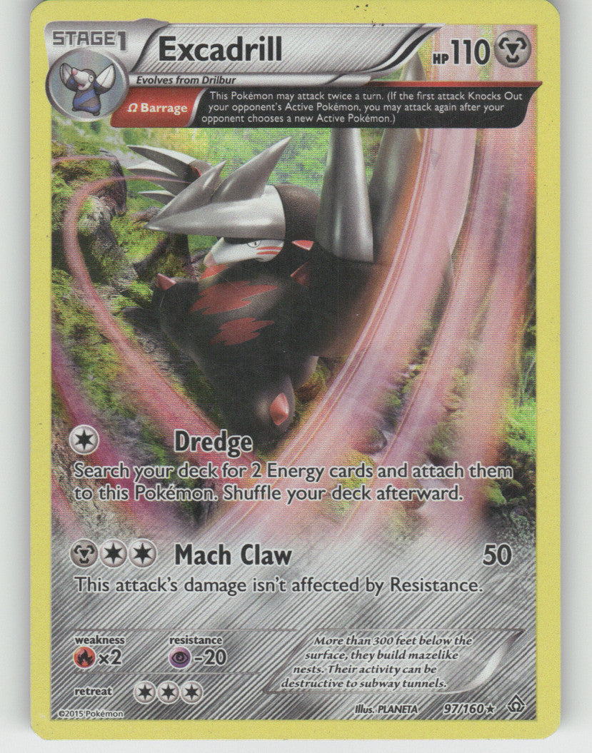 Excadrill (Omega) Reverse Holo Holo Rare XY - Primal Clash 97/160 NM