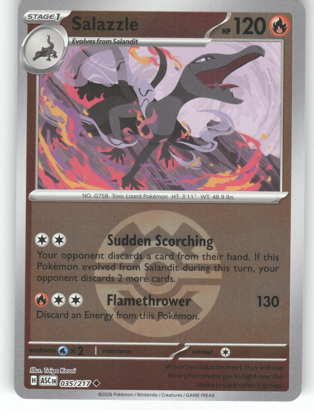 Salazzle - (Quick Ball) Reverse Holo Uncommon ME: Ascended Heroes 035/217 NM