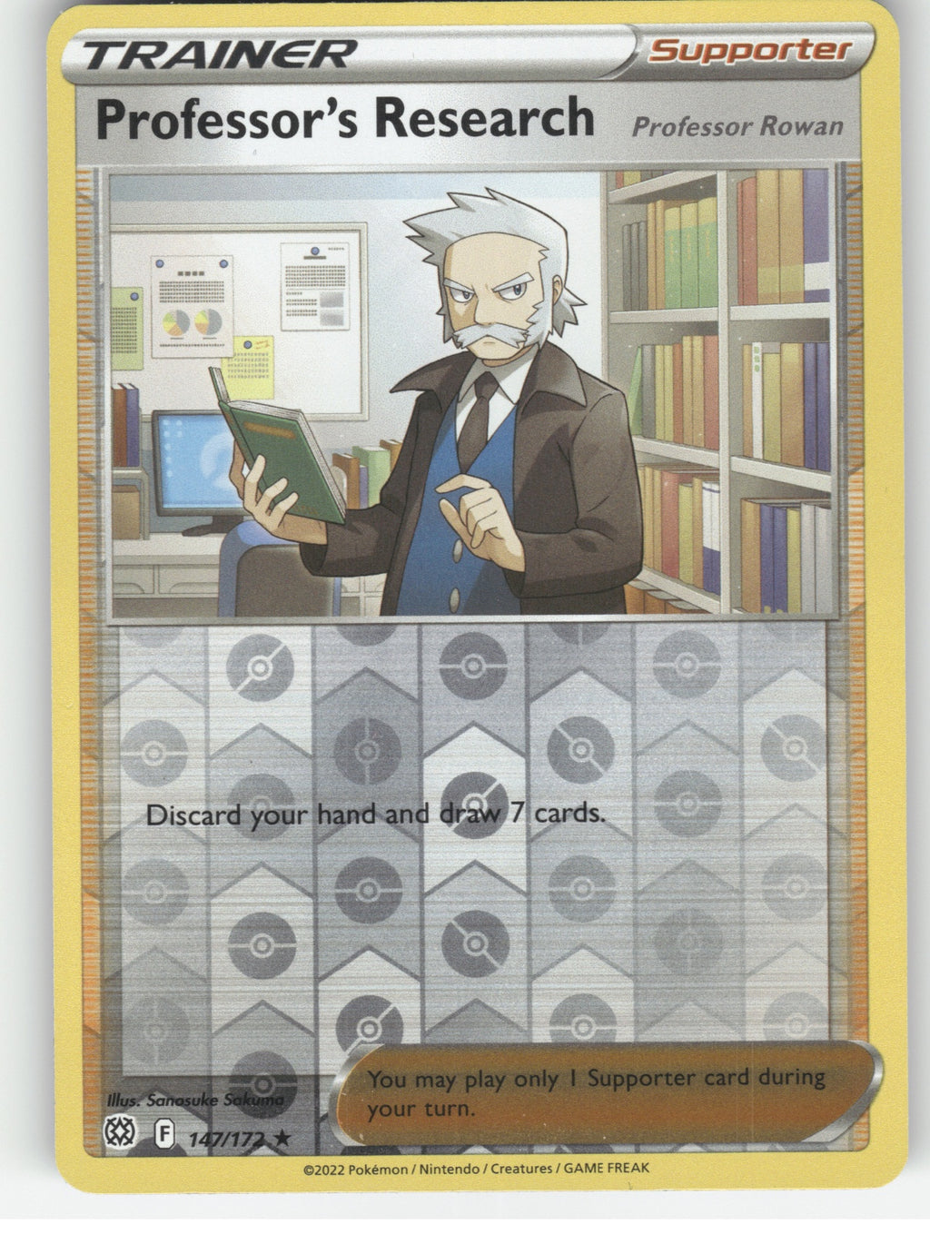 Professor's Research [Professor Rowan] Reverse Holo Holo Rare SWSH09: Brilliant Stars 147/172 NM