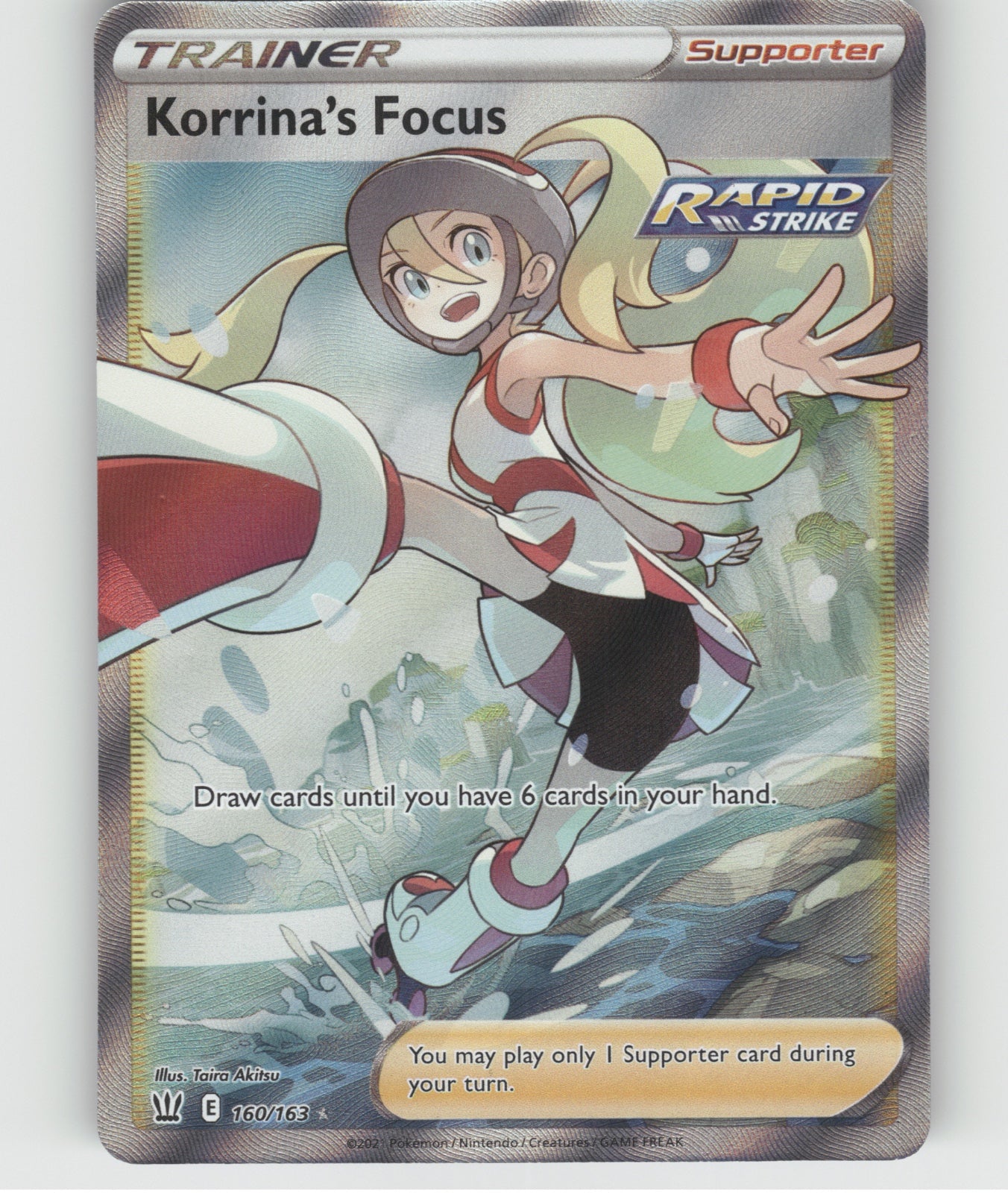 Korrina's Focus (Full Art) Holo Ultra Rare SWSH05: Battle Styles 160/163 NM