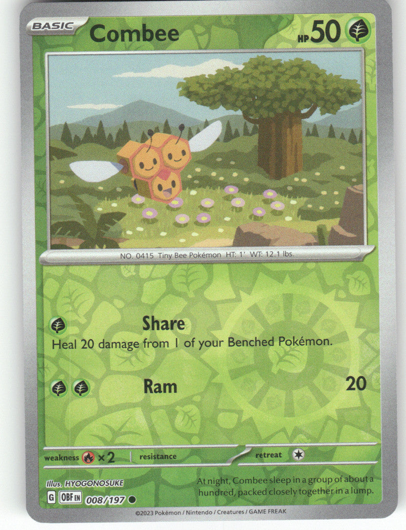 Combee Reverse Holo Common SV03: Obsidian Flames 008/197 NM