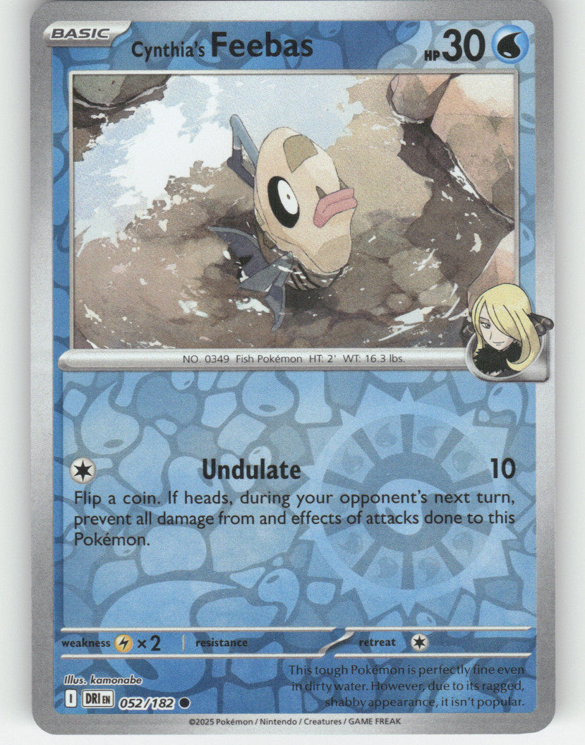 Cynthia's Feebas Reverse Holo Common SV10: Destined Rivals 052/182 NM