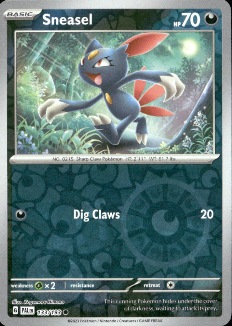 Sneasel Reverse Holo Common SV02: Paldea Evolved 133/193 NM