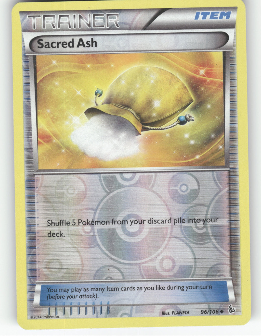 Sacred Ash Reverse Holo Uncommon XY - Flashfire 96/106 NM