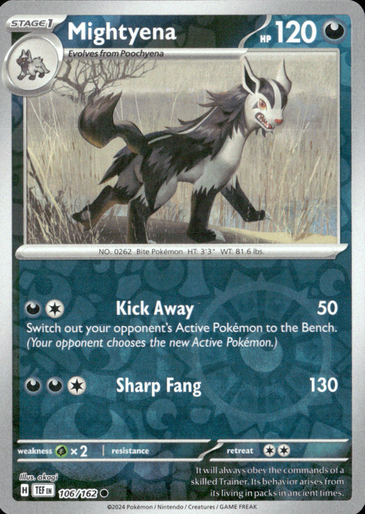 Mightyena Reverse Holo Common SV05: Temporal Forces 106/162 NM