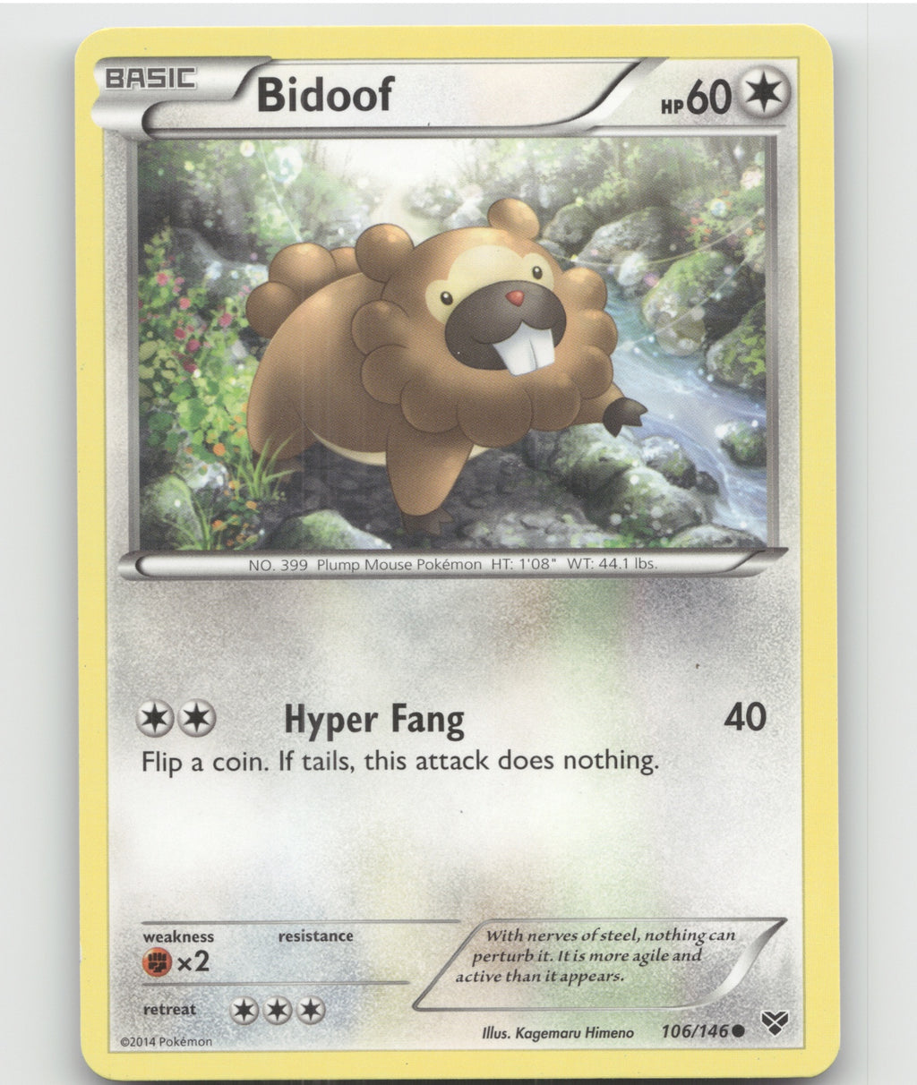 Bidoof Common XY Base Set 106/146 LP