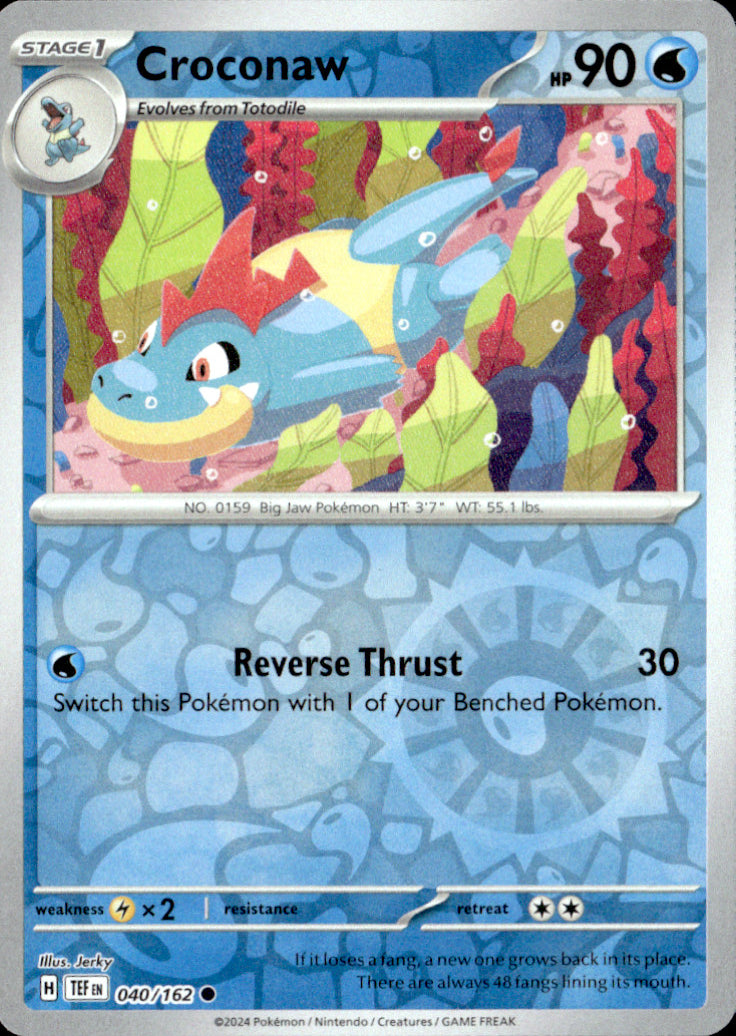 Croconaw Reverse Holo Common SV05: Temporal Forces 040/162 NM