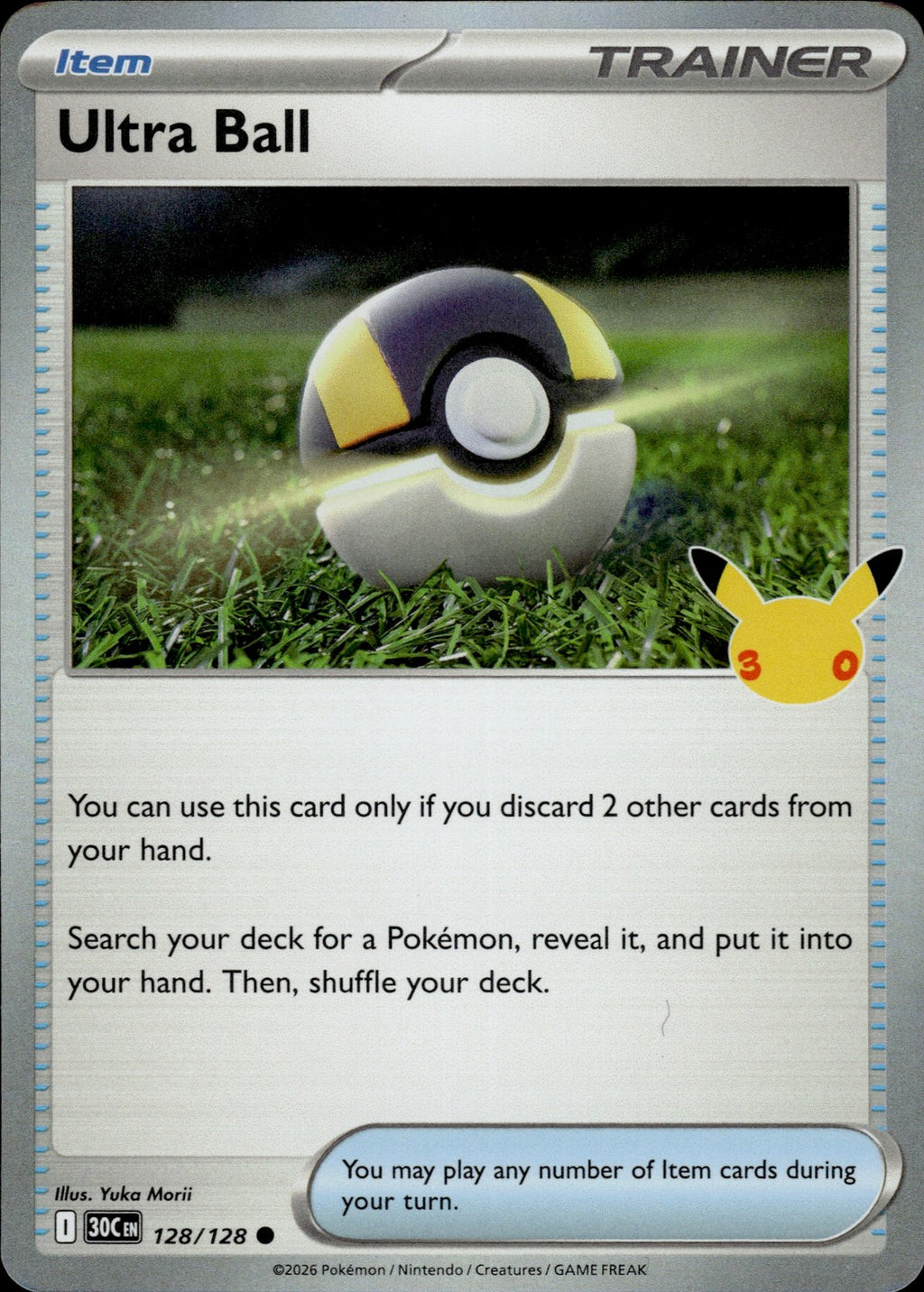 Ultra Ball Holo Common ME: 30th Celebration 128/128 NM