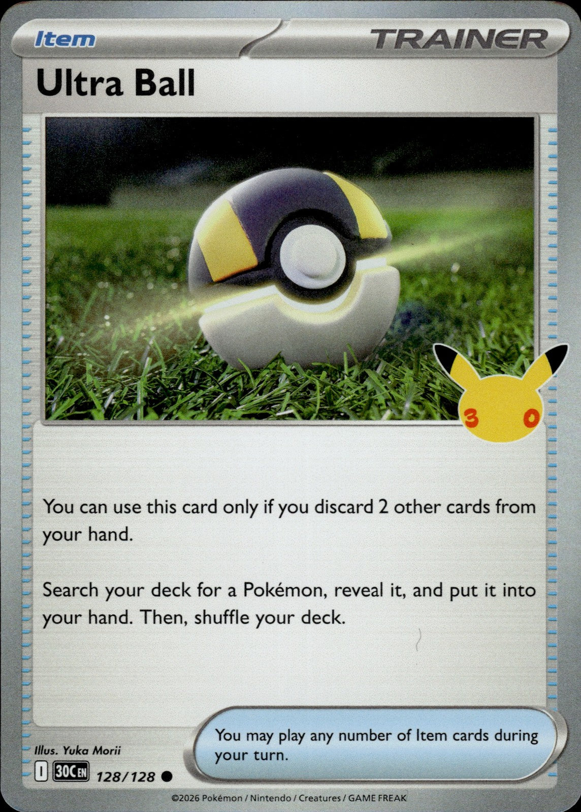 Ultra Ball Holo Common ME: 30th Celebration 128/128 NM