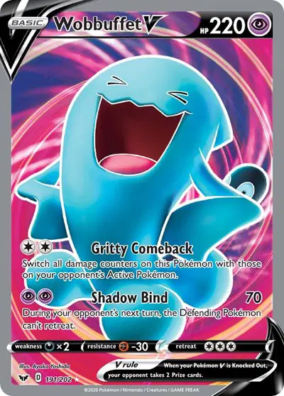 Wobbuffet V (Full Art) - SWSH01: Sword & Shield Base Set (SWSH01)