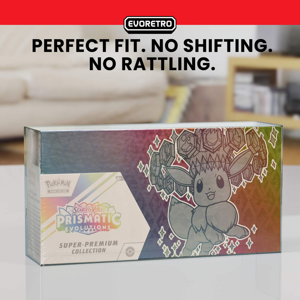 EVORETRO PET Protector for Pokémon Prismatic Evolutions Super Premium Collection – 2-Pack