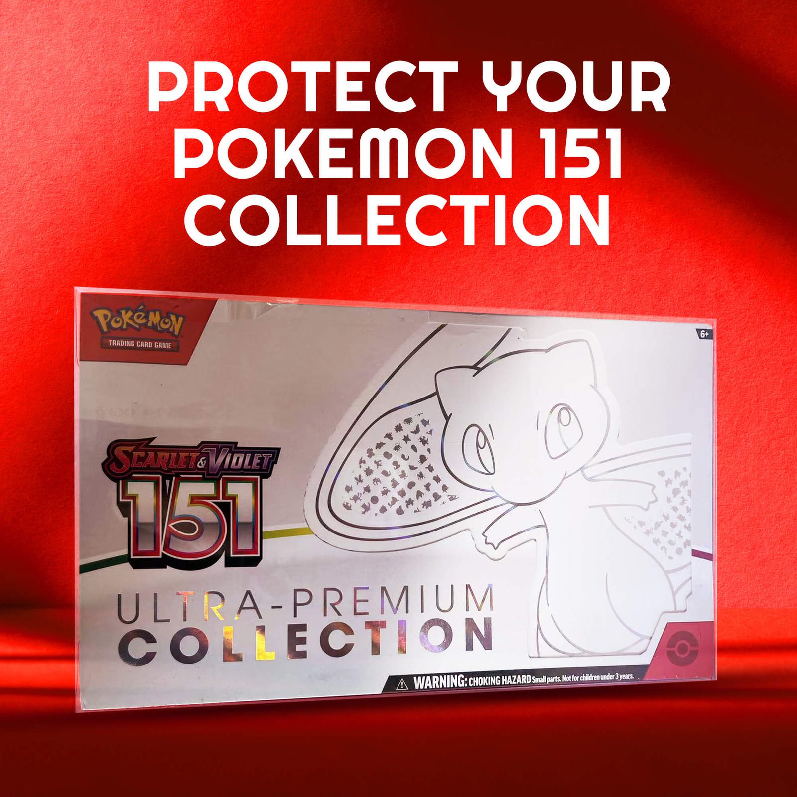 Protector for Pokémon 151 UPC & Mega Charizard EX Ultra-Premium Collection – Fits New Charizard Premium Playmat Box (2-Pack)