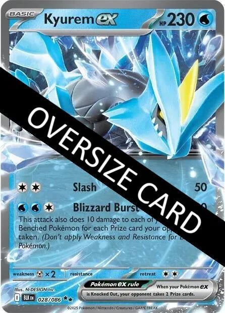 Kyurem ex (Black Bolt) Holo Double Rare Jumbo Cards 028/086 NM