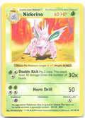Nidorino Unlimited Uncommon Base Set (Shadowless) 037/102 NM