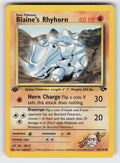 Blaine's Rhyhorn Unlimited Common Gym Challenge 065/132 HP