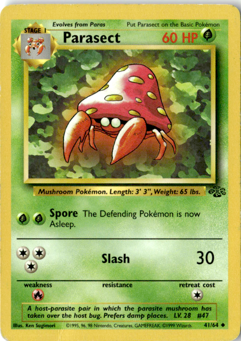 Parasect Unlimited Uncommon Jungle 41/64 NM