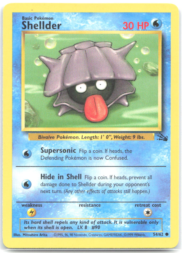 Shellder Unlimited Common Fossil 54/62 NM