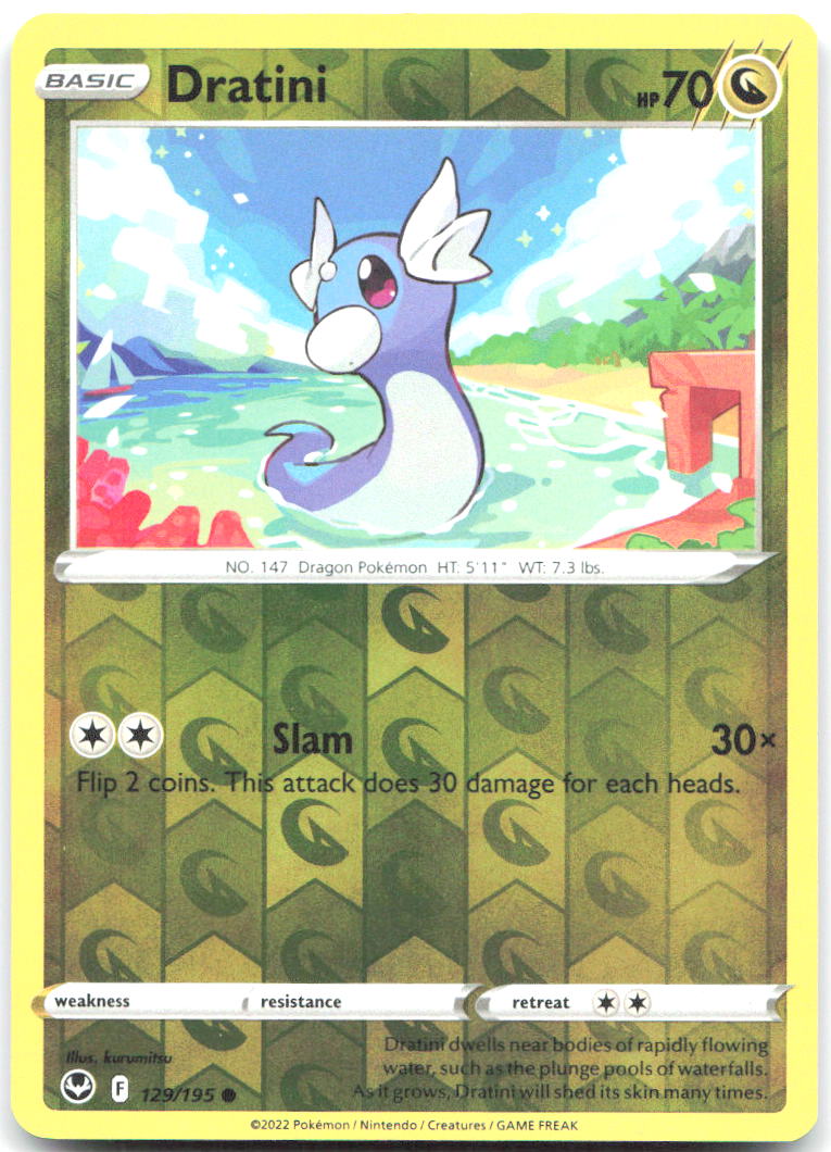 Dratini Reverse Holo Common SWSH12: Silver Tempest 129/195 NM